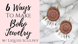 6 Beginner Techniques for Making Pendants with Liquid Sculpey and Molds 