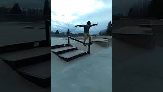 3 block flatbar boardslide  #skateboarding