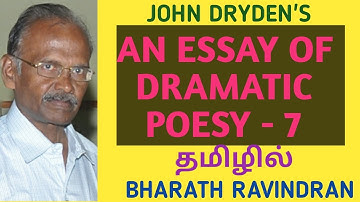 An Essay of Dramatic Poesy - 7 by John Dryden / in Tamil / PG TRB /Bharath Ravindran