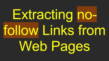 Extracting no-follow Links from Web Pages
