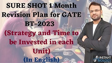 SURE SHOT 1 Month Revision Plan for GATE BT-2023 (Strategy and Time to be Invested) (English)