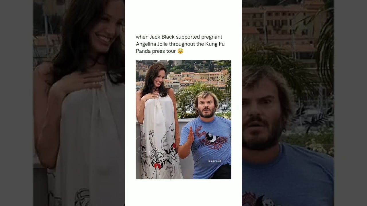 Jack Black com Angelina Jolie grávida - Mamãe Consciente