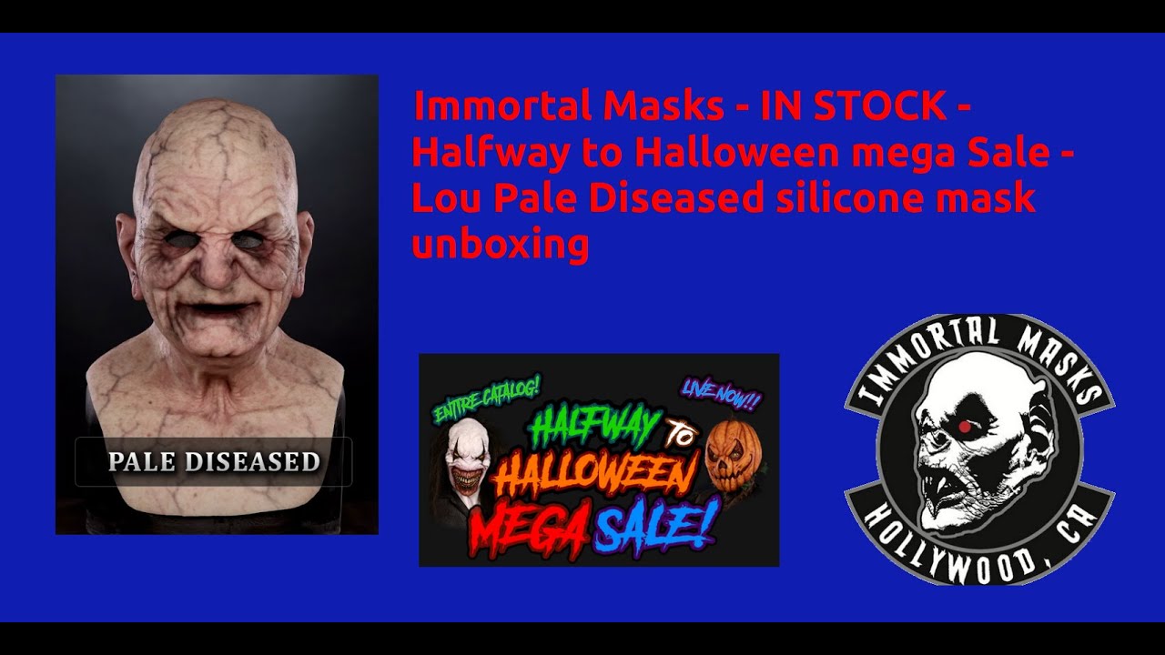 Immortal masks in stock Lou Pale diseased silicone mask unboxing 