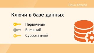 Первичный ключ, внешний ключ, суррогатный ключ / Илья Хохлов