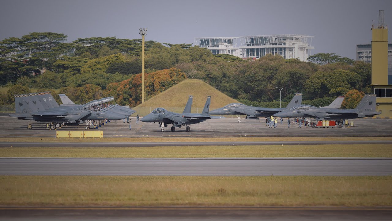 F15SG and F16s in Paya Lebar Airbase - 20250211