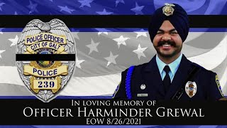 Full memorial service for Galt Officer Harminder Grewal