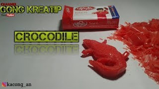 Ide kreatif dari sabun || sabun ukir buaya || Soap carving