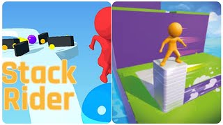 || Stack Rider vs Stack Dash || 🍁🦜☠️🦜🍁 All New Levels Game Mobile Walkthrough iOS, Android Gameplay screenshot 4