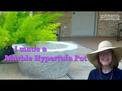 Recreating Marble Hypertufa Pot - I Made One, This Time on Purpose!