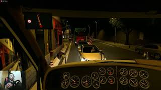 ETS2 MAPA HEILBRONN ,ESCALA 1:1 CON EL PETERBILL NOCHE Y LLUVIA