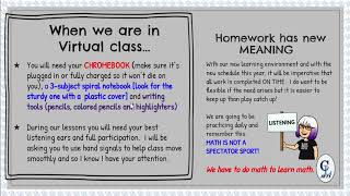 Mrs. Lamb Open House Core Math 6 Bell 1