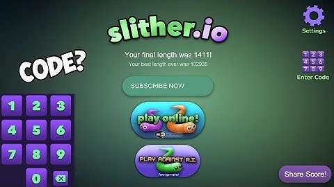 Slither.io Enter Code......