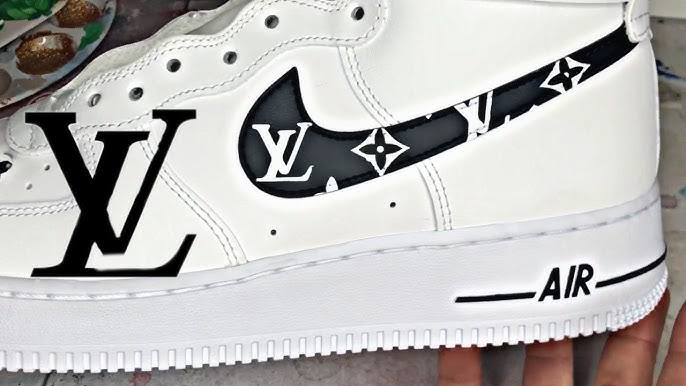 How to make Custom Louis Vuitton x Air Force 1s - Step-by-Step Timelapse