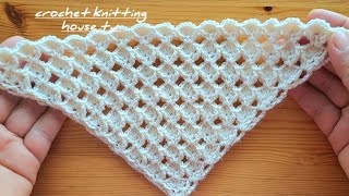perfect 👌 elegant triangle shawl very easy for beginners /how to crochet shawl step by step
