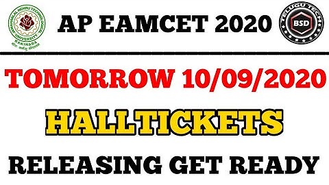 Ap eamcet exam halltickets releasing tomorrow || bsd telugu tech