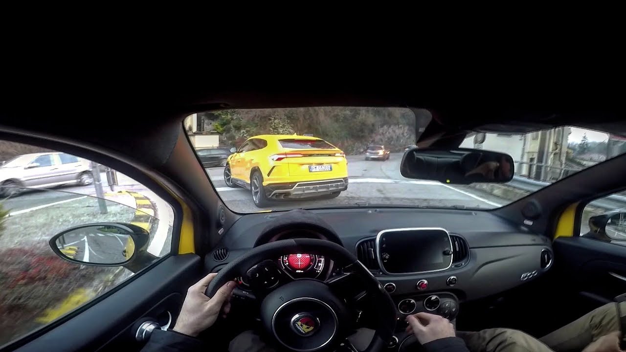 NEW Abarth 595 Competizione VS Lamborghini Urus || BRUTAL ACCELERACTION || Akrapovic POV Driving - YouTube
