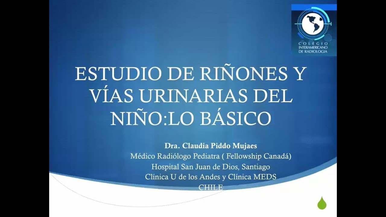 Estudio imagenológico de riñones y vías urinarias en Pediatría - 30/07/23
