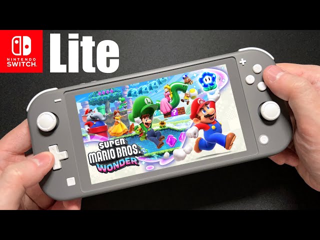 SUPER MARIO BROS. WONDER on Nintendo Switch LITE Gameplay , mario wonder  switch