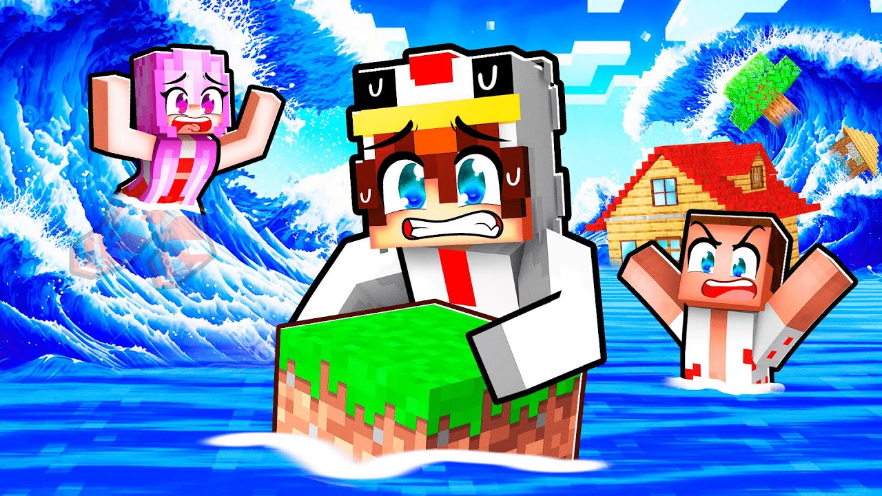 Nous devons SURVIVRE à un TSUNAMI sur Minecraft !