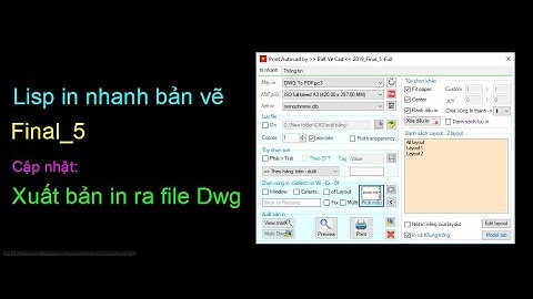 Lisp in nhanh bản vẽ - xuất ra file Dwg