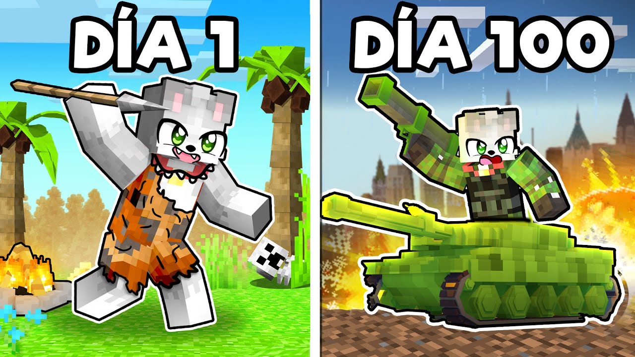 SOBREVIVÍ 100 DIAS en LA GUERRA 😭💥