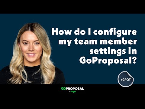 How do I configure my team member settings in GoProposal? | #GPQT | GoProposal