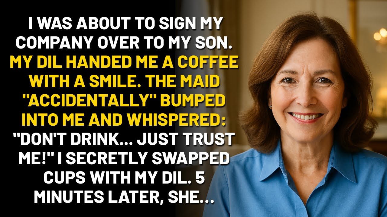 My DIL Gave Me Coffee Before The Meeting. The Maid Spilled It On Purpose. It Saved My Life...