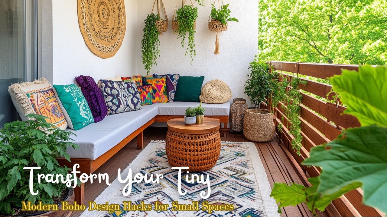 Transform Your Tiny Balcony Modern Boho Design Hacks for Small Spaces ...