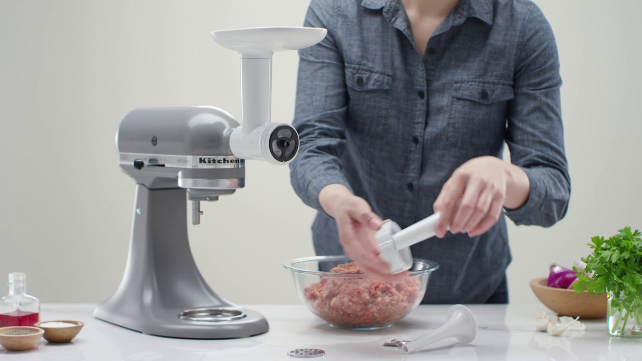 KitchenAid Metal Food Grinder Attachment with Sausage Stuffer on QVC 