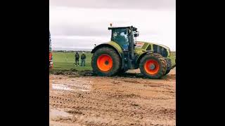 Extremely Scania Container Truck Stuck In Mud Heavy Help Tractor