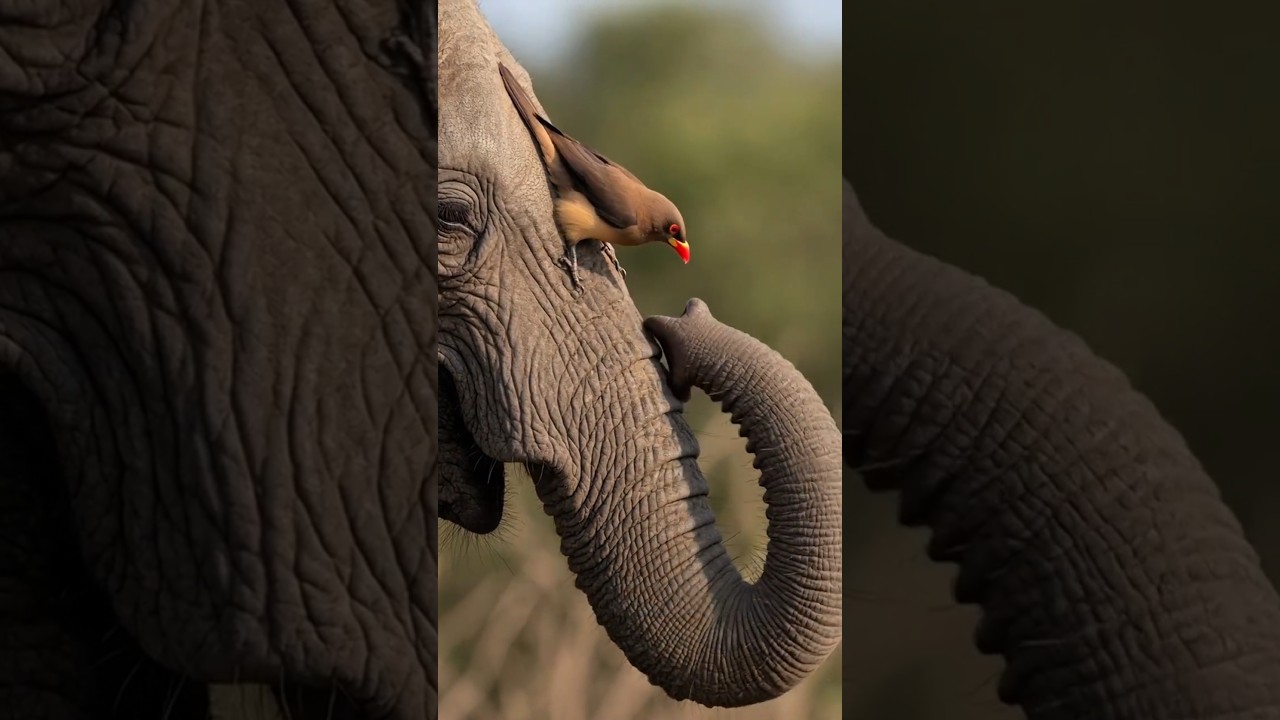 Elephant vs Bird: Who Got the Better Deal? 👀 🐘🐦 #shortvideo