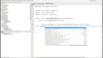 Create Custom Color Using HSB Example in Applet