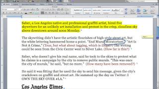 Detailed Annotating a Text Information