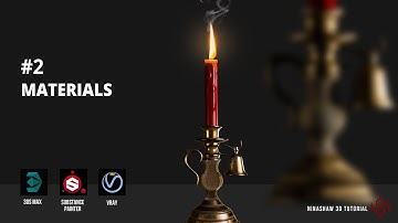 3dsMax | Modeling,Texturing & Render Candle Holder - Part 2 [Materials]