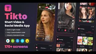Tikto-Short Video Social App | React Native CLI Ui Kit screenshot 3