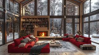 Cozy Cabin Serenity - Relaxing Snowfall and Fireplace Ambience for Relieve Stress and Sleep Better
