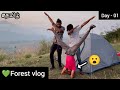 Forest vlog  trekking  tent stay  tamil  nature  sunset  exploring  camp 