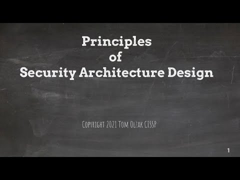 सुरक्षा वास्तुकला डिजाइन सिद्धांत - सीआईएसएसपी