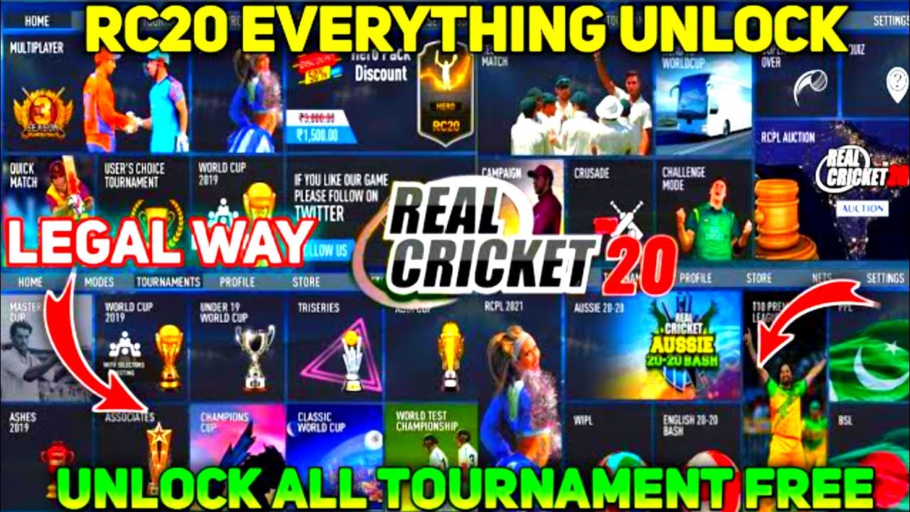 Real Cricket 20 V4.6 | Everything Unlocked All Tournaments Unlimited ...