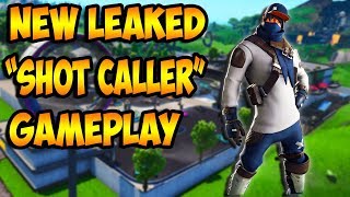 NEW LEAKED "SHOT CALLER" SKIN GAMEPLAY (Fortnite Battle Royale)