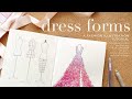 How to Draw a Dress Form ✨ Fashion Illustration Tutorial