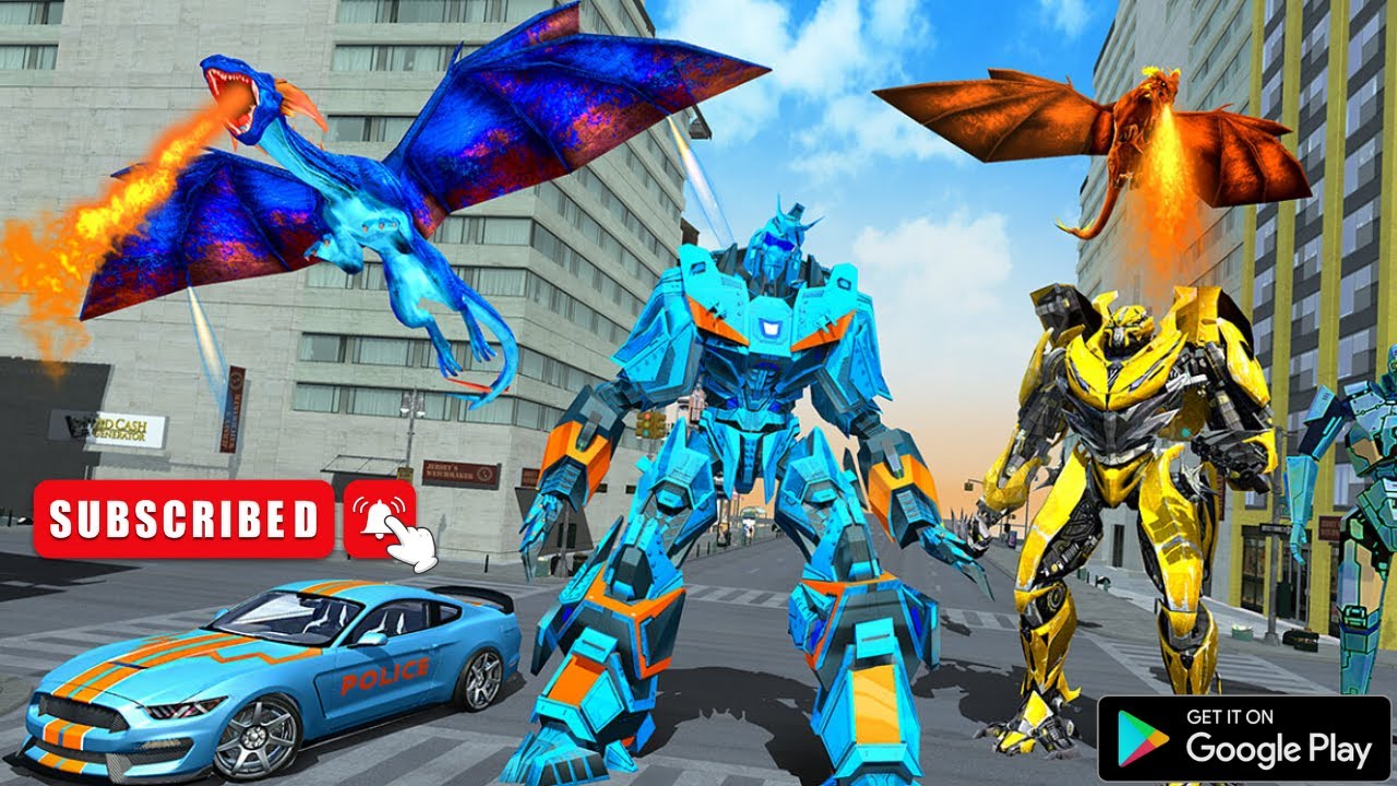 Dragon Robot Police Car Games - Android Gameplay- (By Game Zee)