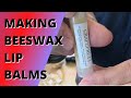 Making beeswax lip balms