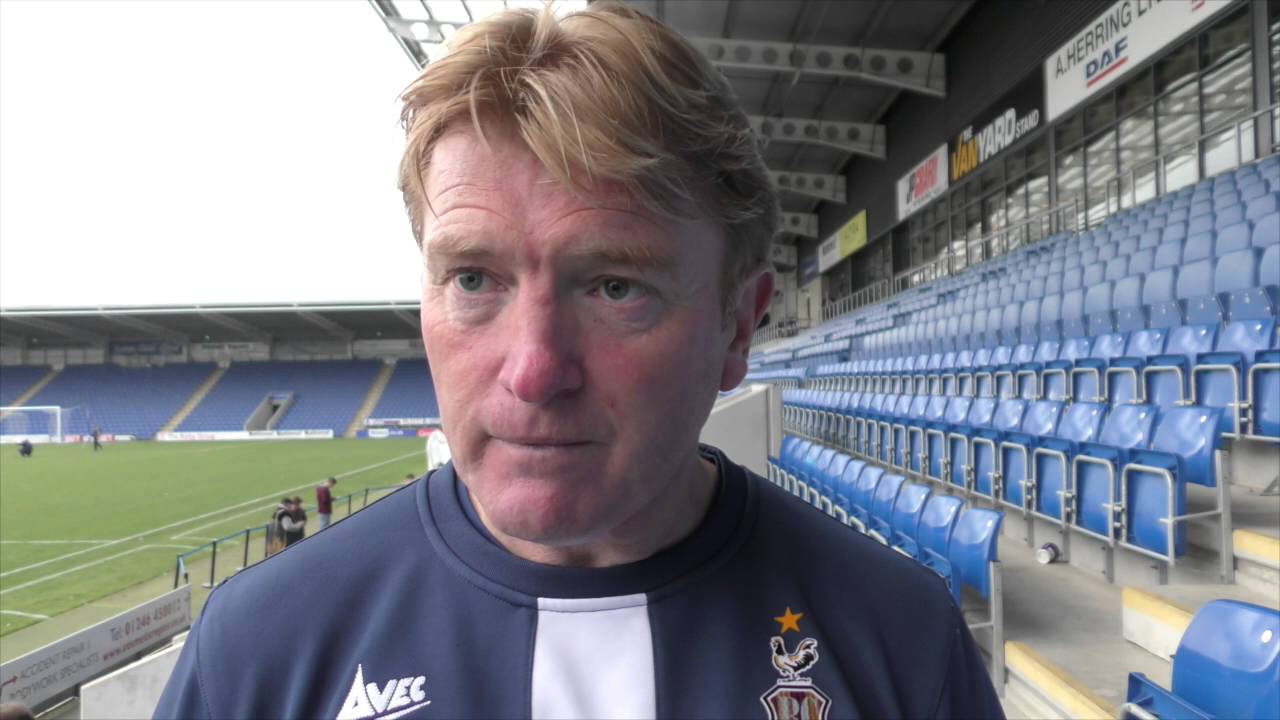 Stuart McCall after Chesterfield away win football score