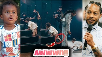 WOW‼️ Amazing moment as Prophet Lovy Elias son Saile climbs the altar to meet his father in Church