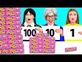 100個重ねフードチャレンジ | 面白いシチュエーション そして失敗する BaRaDa Gold Challenge
