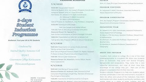 Student Induction Program 2022 - Day 1