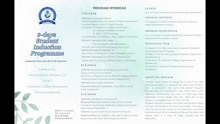 Student Induction Program 2022 - Day 1