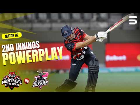 2nd Innings Powerplay | Montreal Royal Tigers VS Toronto Sixers | Match 2 | Canada Super 60 | ZQ1J