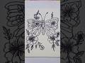 Butterfly Art (sketchart)🎨 🦋🦋#shortsfeed #drawing #art #butterfly #sketch